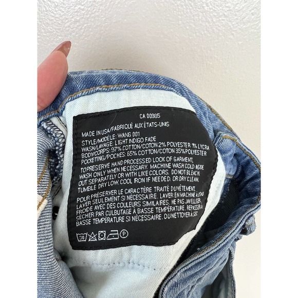 X Alexander Wang Denim Jeans Womens Size 29 Light Wash Skinny Blue Mid Rise - Picture 11 of 11